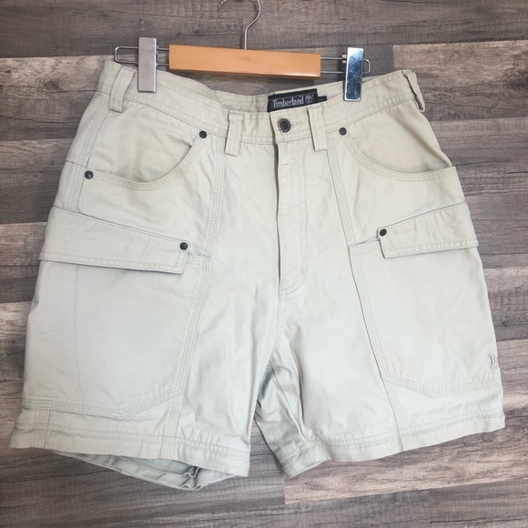 Timberland Men's Cream Cargo Shorts Size 32 - Picture 2 of 9
